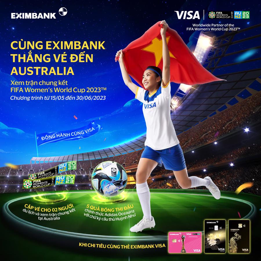 Cùng thẻ Eximbank Visa đến Úc xem chung kết vô địch Bóng đá nữ Thế giới 2023